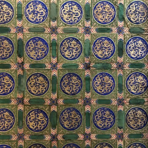 Real tile and architectural photography used as editorial inspiration. Not a photograph or approved color sample of Classic Square in Teal.