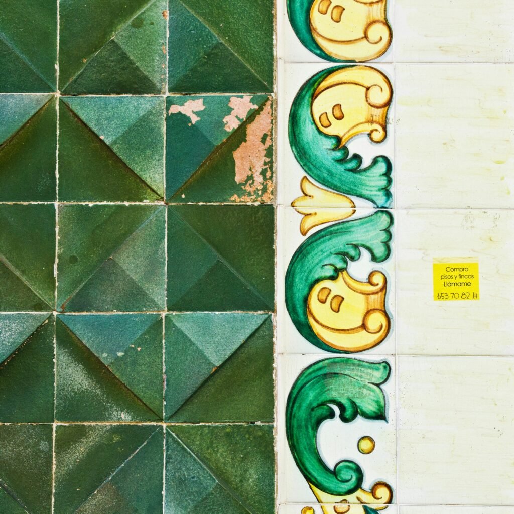 Real tile and architectural photography used as editorial inspiration. Not a photograph or approved color sample of Triangle in Blush Pink.