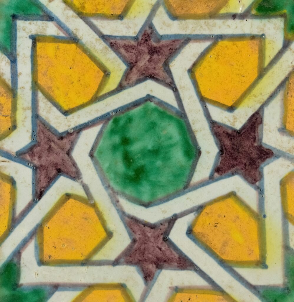 Real tile and architectural photography used as editorial inspiration. Not a photograph or approved color sample of Large Square in Charcoal.