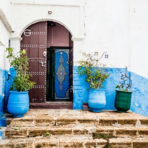 Real tile and architectural photography used as editorial inspiration. Not a photograph or approved color sample of Long Rectangle in Burgundy.