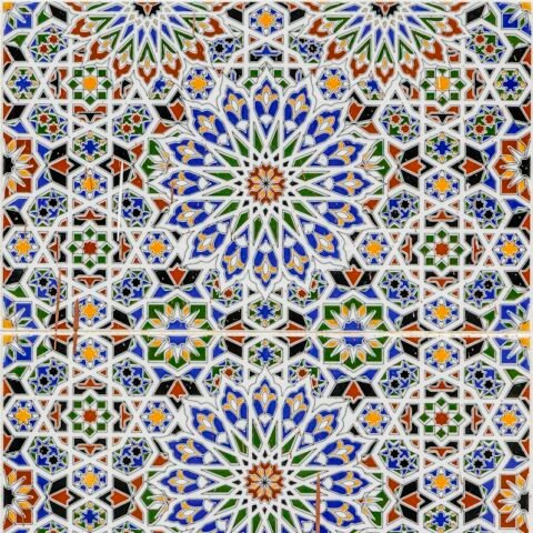 Real tile and architectural photography used as editorial inspiration. Not a photograph or approved color sample of Traditional Bejmat in Pearl Grey.