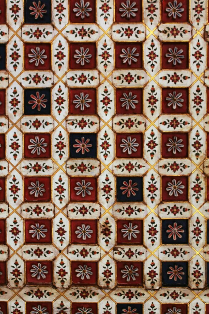 Real tile and architectural photography used as editorial inspiration. Not a photograph or approved color sample of Octagon in Dusty Rose.