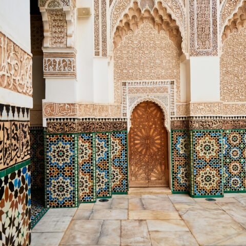 Real photo of tiled Moroccan interior, editorial inspiration, not product inventory