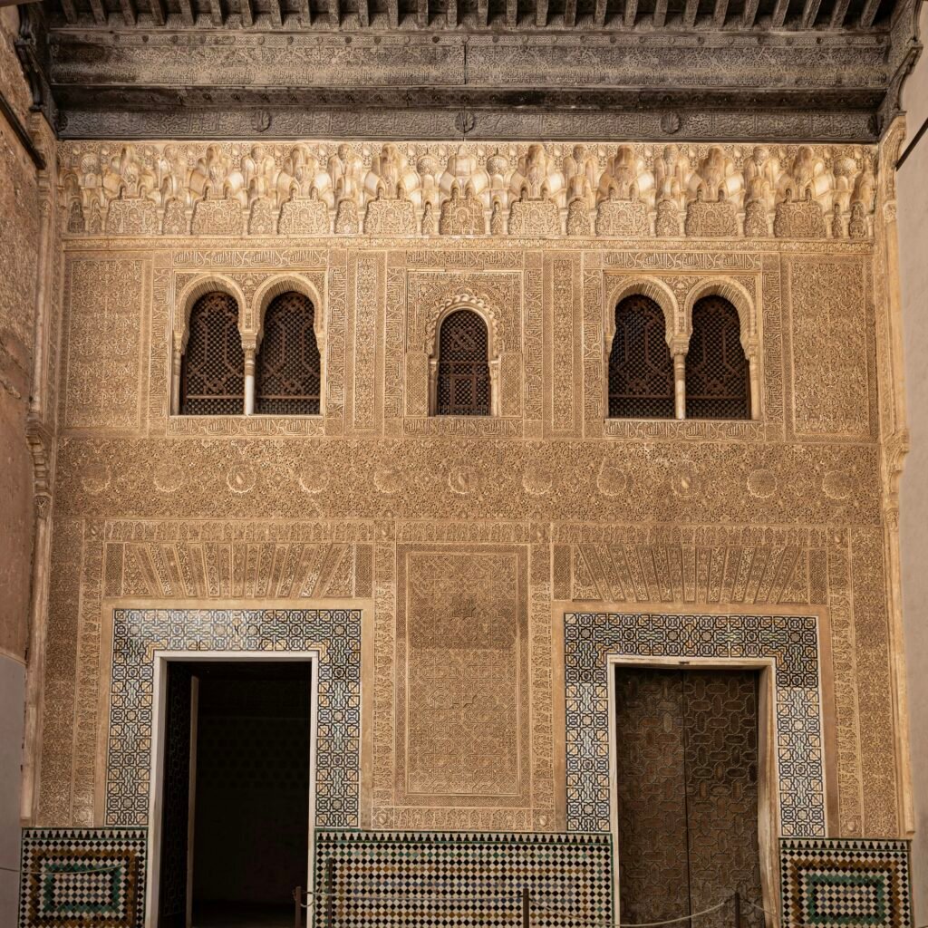 Real tile and architectural photography used as editorial inspiration. Not a photograph or approved color sample of Traditional Bejmat in Smoky Black.