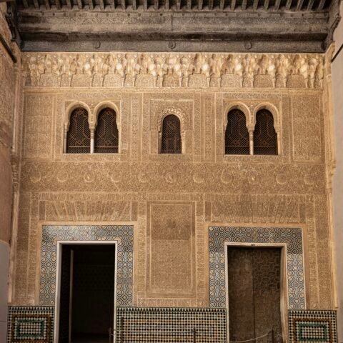 Real tile and architectural photography used as editorial inspiration. Not a photograph or approved color sample of Traditional Bejmat in Smoky Black.