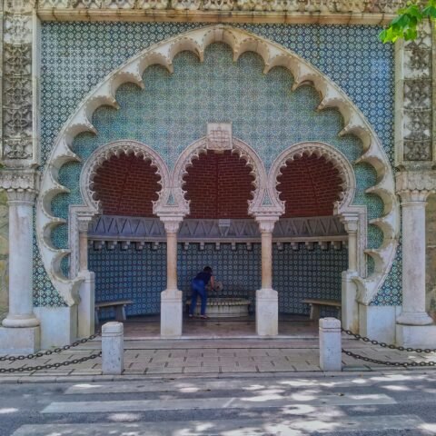 Real tile and architectural photography used as editorial inspiration. Not a photograph or approved color sample of Traditional Bejmat in Antique Cream.